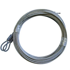 3 / 32 X 168 7X7 GAC Garage Door Plain Loop Extension Lift Cables - Gray