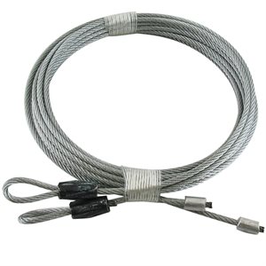 1 / 8 X 126 7X7 GAC Garage Door Torsion Lift Cables - Black