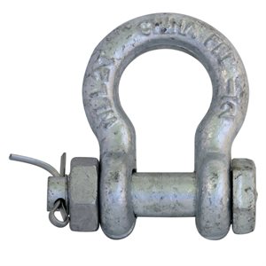 1 / 2 Galvanized Safety Shackle with Nut & Pin