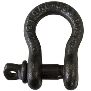 1 / 4 Load Rated Screw Pin Anchor Shackle, Black Oxide- USA