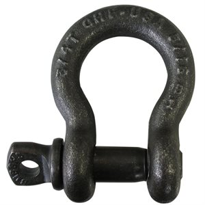 5 / 16 Load Rated Screw Pin Anchor Shackle, Black Oxide - USA