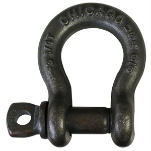 5 / 8 Load Rated Screw Pin Anchor Shackle, Black Oxide- USA