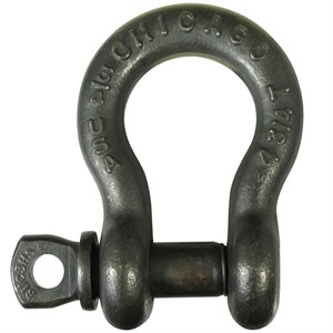 3 / 4 Load Rated Screw Pin Anchor Shackle, Black Oxide - USA